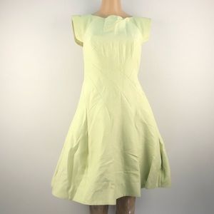 NEW Halston Heritage cap sleeve flared dress